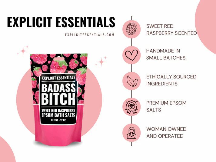 Bad Ass Bitch Bath Salts – Red Raspberry Sweet Treat Fragrance