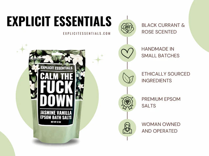 Calm the Fuck Down Bath Salts – Jasmine Vanilla Fragrance