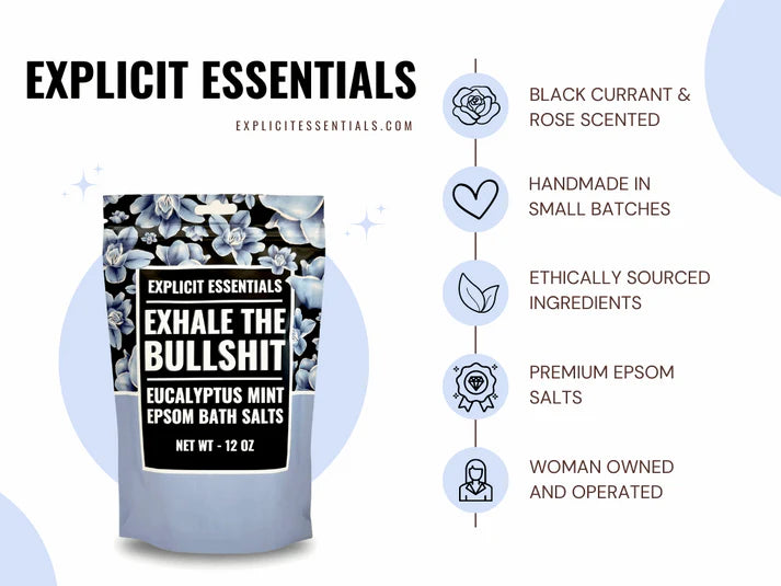 Exhale the Bullshit Bath Salts – Stress-Relief Fragrance
