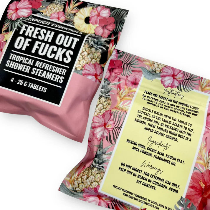 Fresh Outta Fucks Shower Steamers – Tropical Citrus Fragrance