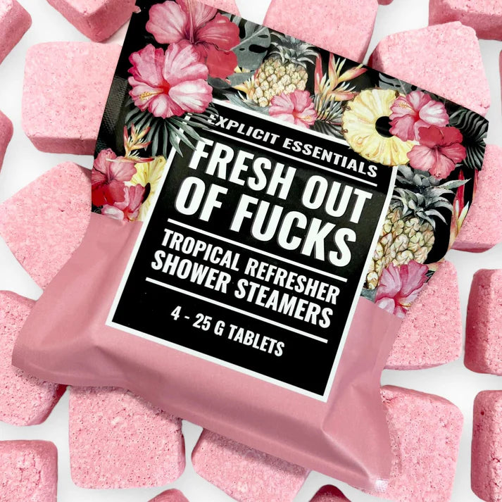 Fresh Outta Fucks Shower Steamers – Tropical Citrus Fragrance