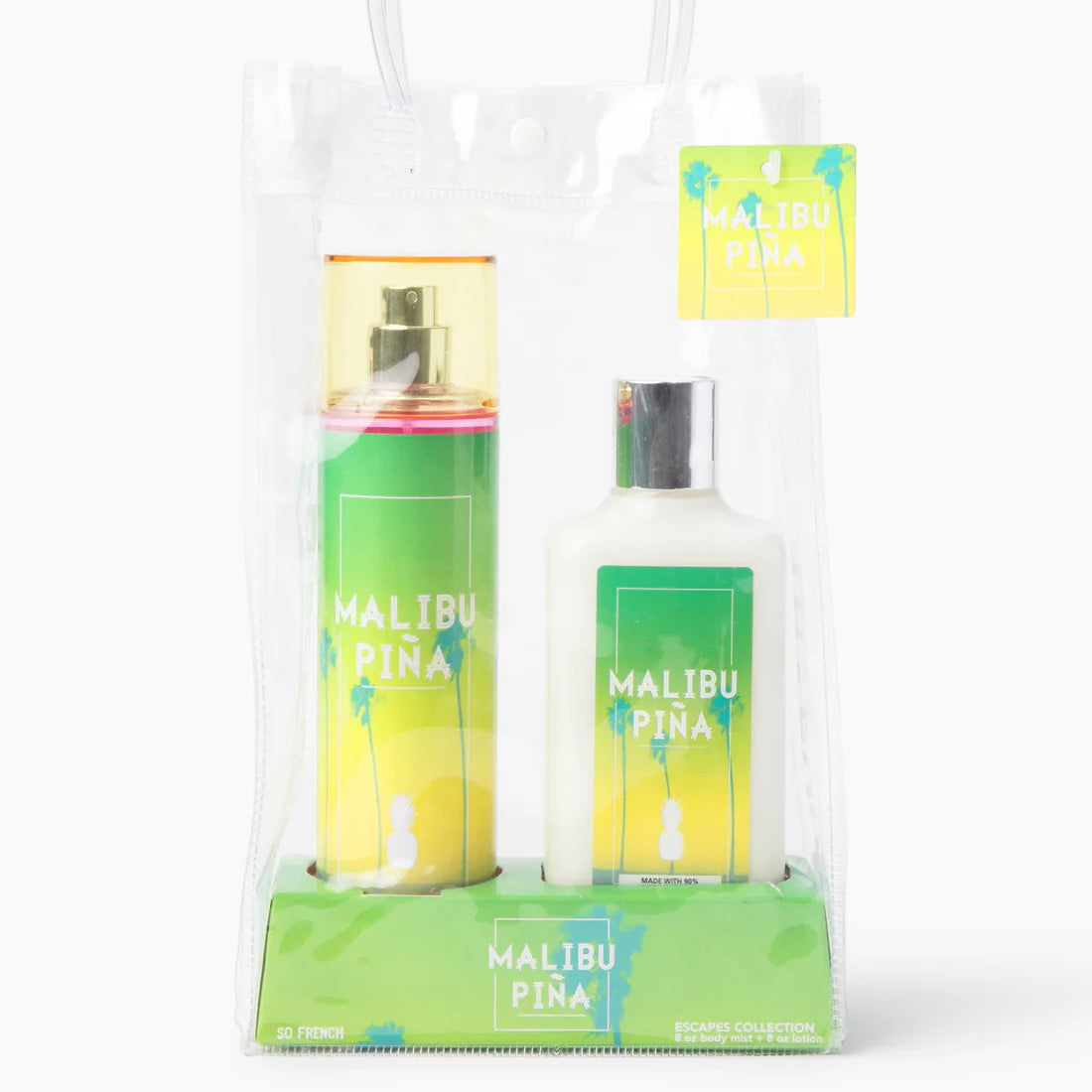 Malibu Piña 2-Piece Body Mist & Body Lotion Set – Tropical Pineapple Fragrance Duo