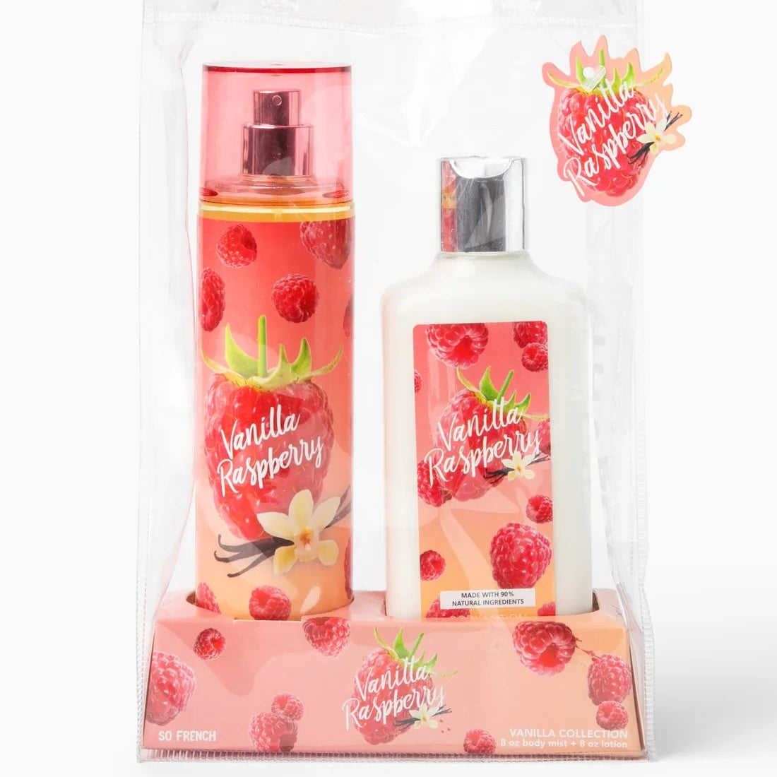 Vanilla Raspberry 2-Piece Body Mist & Body Lotion Set – Sweet & Fruity Summer Scent