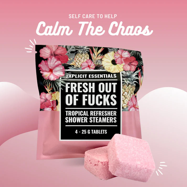 Fresh Outta Fucks Shower Steamers – Tropical Citrus Fragrance