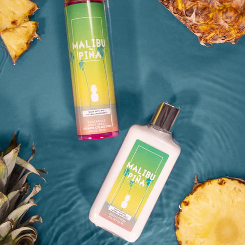 Malibu Piña 2-Piece Body Mist & Body Lotion Set – Tropical Pineapple Fragrance Duo