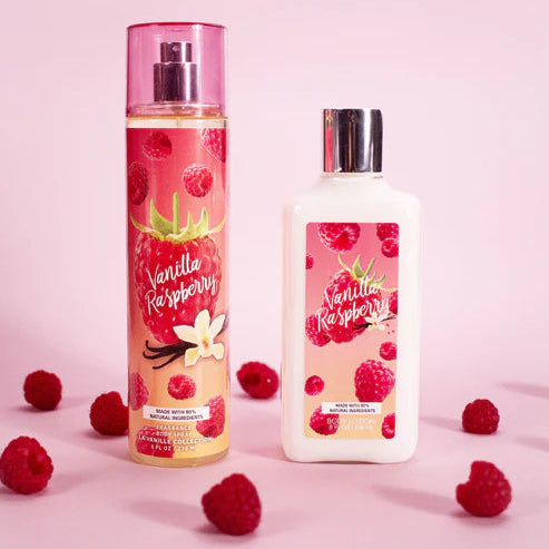 Vanilla Raspberry 2-Piece Body Mist & Body Lotion Set – Sweet & Fruity Summer Scent