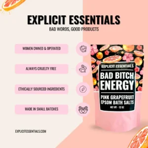 BAD BITCH ENERGY, PINK GRAPEFUIT EPSOM BATH SALTS
