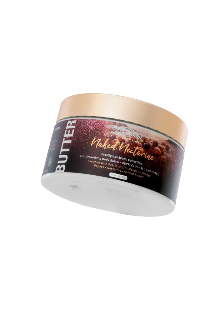 Exotic body butter with fruity scent blend.