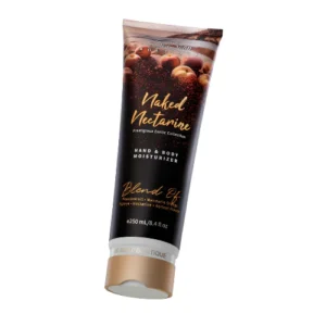 Naked Nectarine hand and body moisturizer tube.